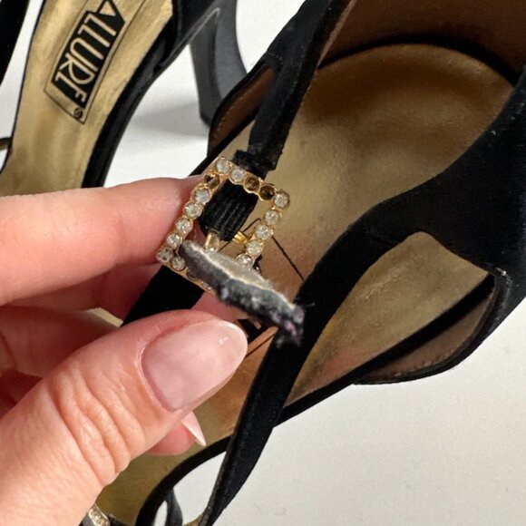 size 9 satin Allure heels dance shoes - Picture 6 of 9